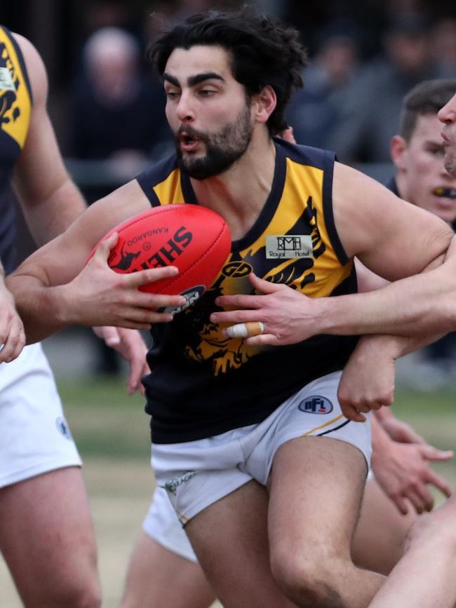 Xavier Dimasi suffered back spasms before Whittlesea’s win.