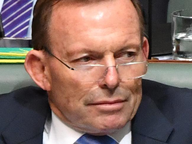 Former prime minister Tony Abbott during Question Time in the House of Representatives at Parliament House in Canberra, Wednesday, March 28, 2018. (AAP Image/Mick Tsikas) NO ARCHIVING