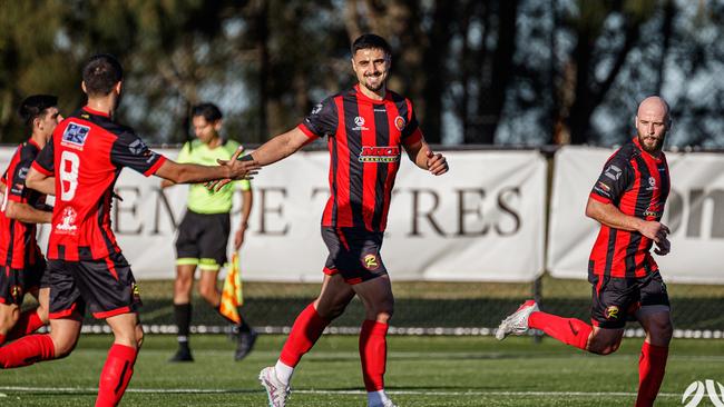 Rockdale Ilinden skipper Alec Urosevski in the NPL NSW 2023. Picture: Brett Nielsen