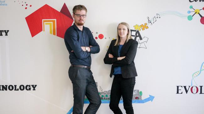 SALE COMPLETE: Jemsoft co-founders and directors Jordan Green and Emily Rich will now work as senior employees at Xped after their company was acquired by the ASX-listed technology entity. Picture: James Tindale.