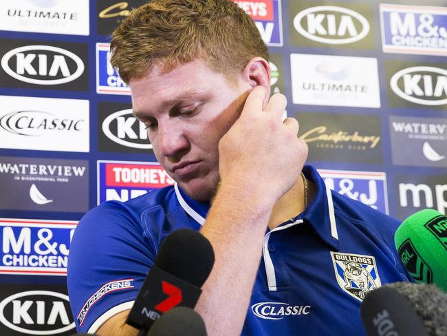 Canterbury Bulldogs controversial prop Dylan Napa speaking for the first time since the release of his infamous videos. Picture: Dylan Robinson