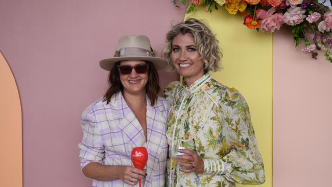 Gina and Danielle Hempseed at the Rockhampton Jaguar Land Rover Pop-Up Polo on June 3, 2023. Picture: Aden Stokes