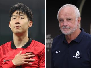Graham Arnold's Socceroos take on Heung-Min Son and South Korea in the Asian Cup quarter finals. Picture: Getty