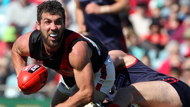 Scott Bricknell in action for West Adelaide in the 2012 SANFL grand final.