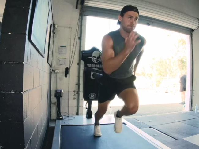 Gold Coast Suns player Lachie Weller training at Ultimate Sports Performance. Picture: Supplied.