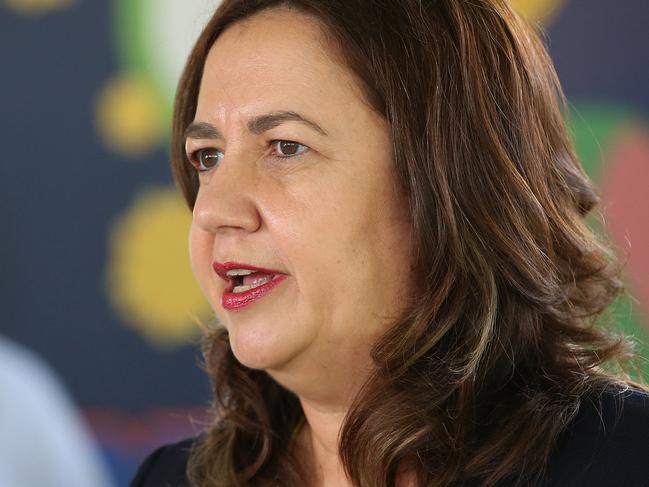 BRISBANE, AUSTRALIA - NewsWire Photos OCTOBER 22, 2021: Queensland Premier Annastacia Palaszczuk speaks at Marsden State High School, south of Brisbane. Picture: NCA NewsWire / Jono Searle