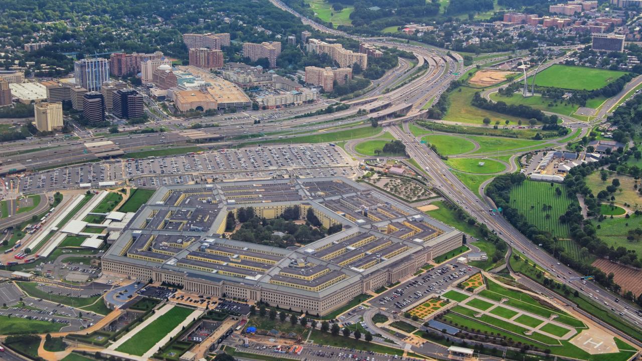 Aerial view of the United States Pentagon, the Department of Defence headquarters in Arlington, Virginia, near Washington DC. Picture: iStock