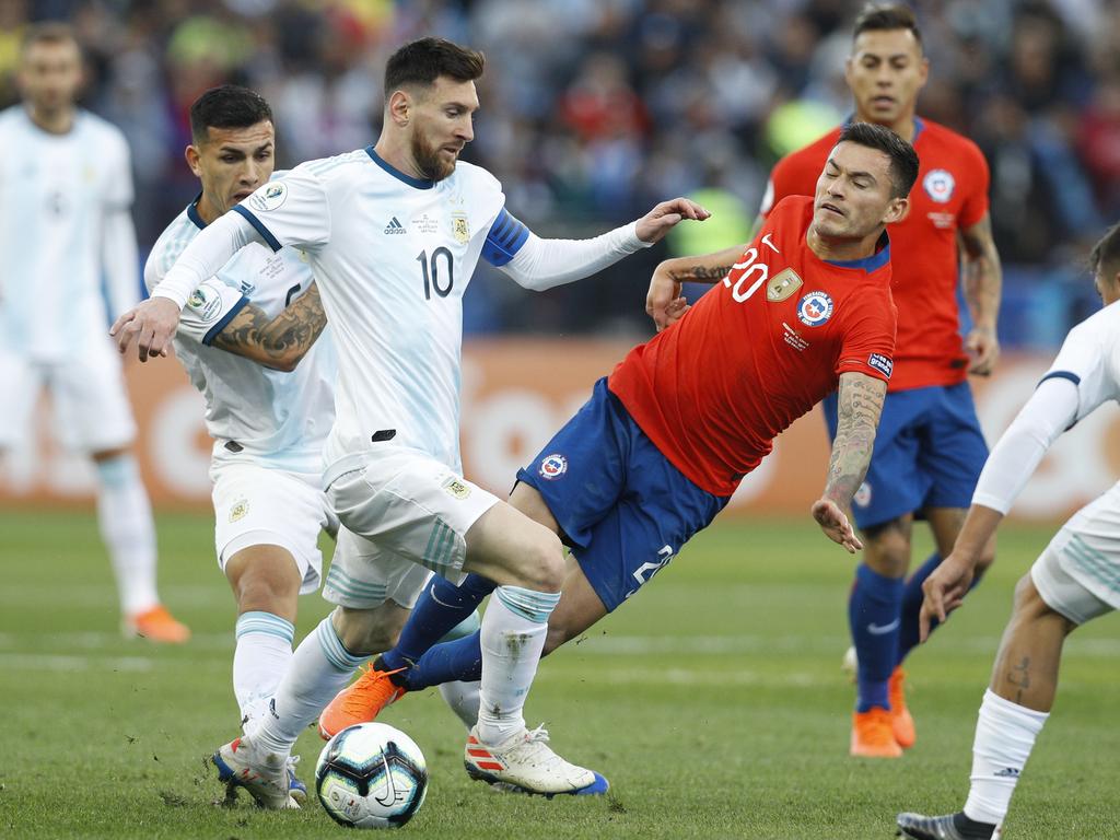 It was a rough match for the Copa America bronze.