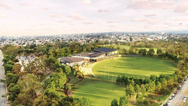 An artist’s impression of the Crows’ proposed North Adelaide facility.