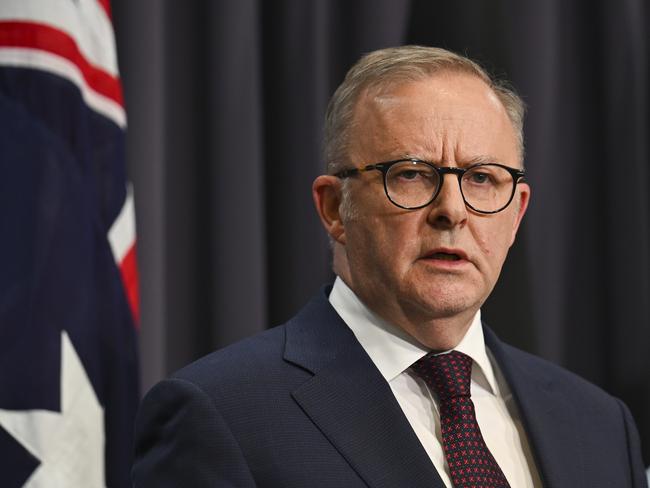 Benchmark electricity prices are set to rise by as much as $200 a year from July, to be $800 higher than when Anthony Albanese promised to cut power bills by $275 by increasing the supply of renewables. Picture: NewsWire / Martin Ollman