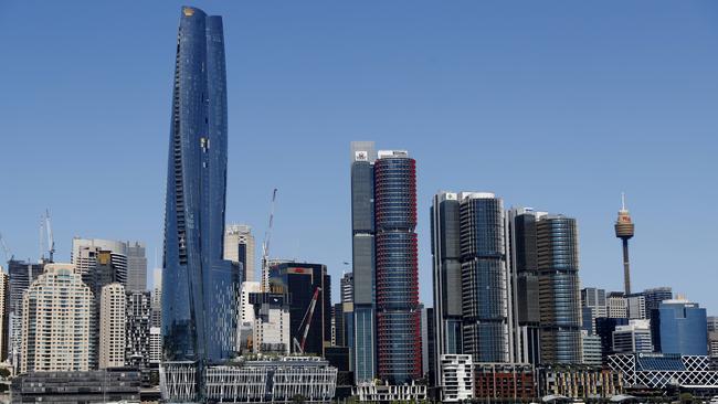 The completed Crown Tower at Barangaroo. Picture: Nikki Short