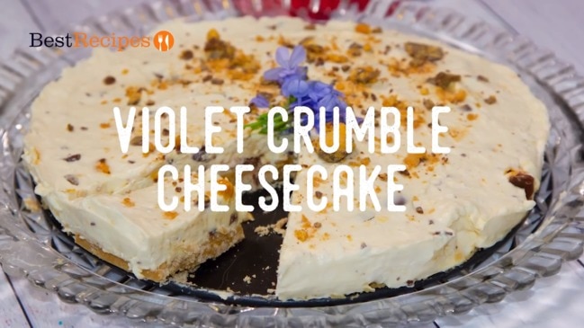 How to make violet crumble cheesecake