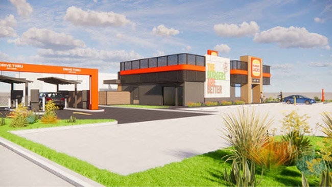 Artist impression of a KFC and Hungry Jacks that will be built at Edinburgh North in a new commercial hub. Picture: Nielsen Architects