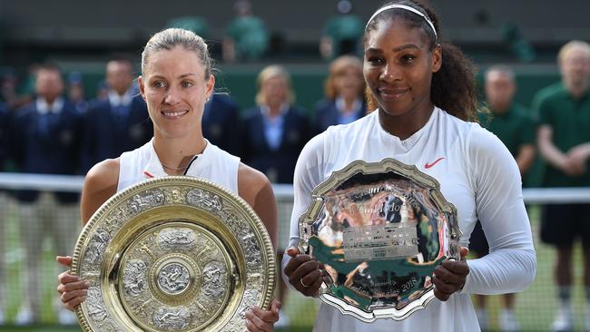 Serena Williams came out second best in her battle with Angelique Kerber. Picture: AFP Photo