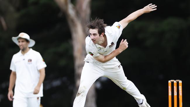 Cricket.  CTPL.  Ben Spinks Greater Northern Raiders bowling.  Lindisfarne V Greater Northern Raiders.  Picture: Nikki Davis-Jones