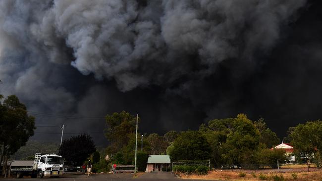 Insurance companies fear the rise of physical risks from climate change such as bushfires Picture: AAP