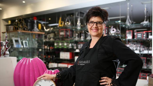 Cheryl Khabbaz, owner and manager of Georges of Norwood, says her decision to close the store is “bittersweet”. Picture: AAP/Emma Brasier.