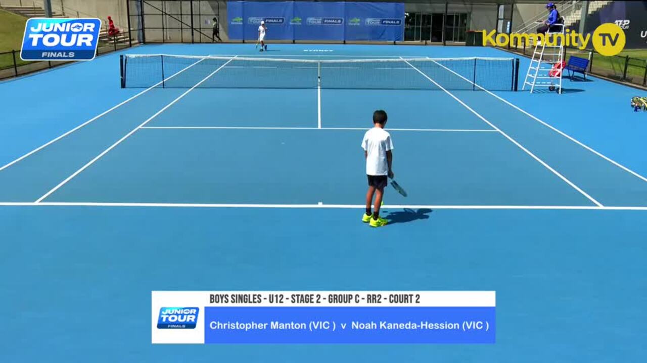 Replay: Christopher Manton v Noah Kaneda-Hession (U12 Boys Singles) – 2024 Tennis Australia Junior Tour Masters U12, U14 Day 3