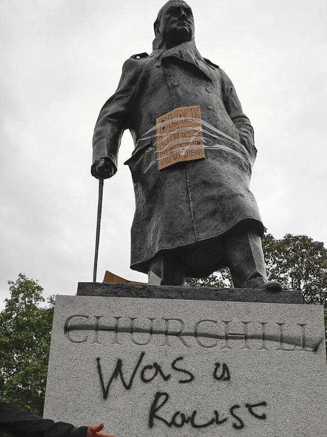 The Winston Churchill was targeted by activists last weekend. Picture: AP
