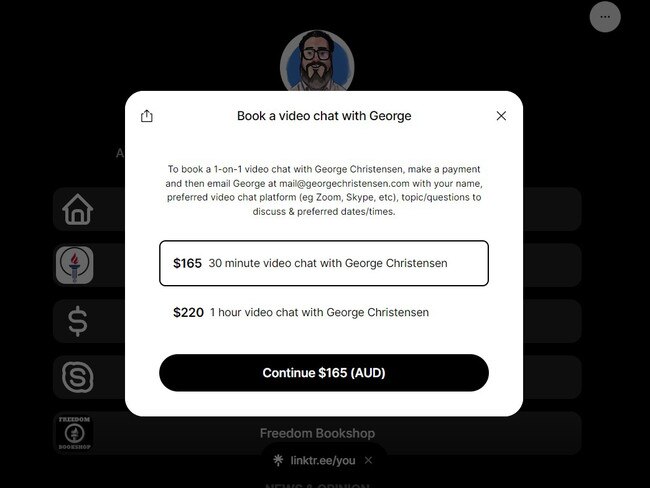 Speaking with George through his website will set his average fan back over $200.