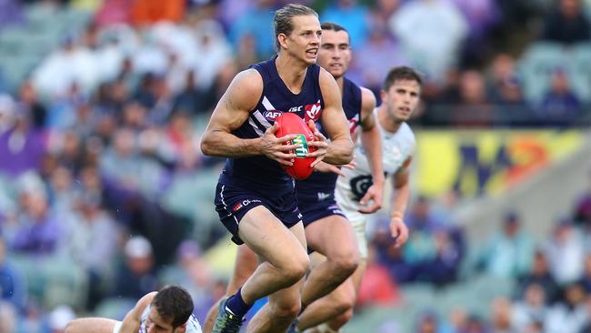 Prospective clubs have gone cold on Nat Fyfe enhancing the thought of him staying at the Dockers. Picture: Getty Images