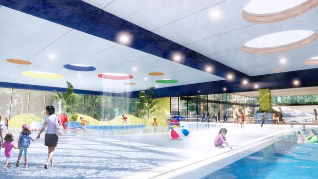 Adelaide Football Club artist impressions of proposed Aquatic Centre in North Adelaide. SUPPLIED