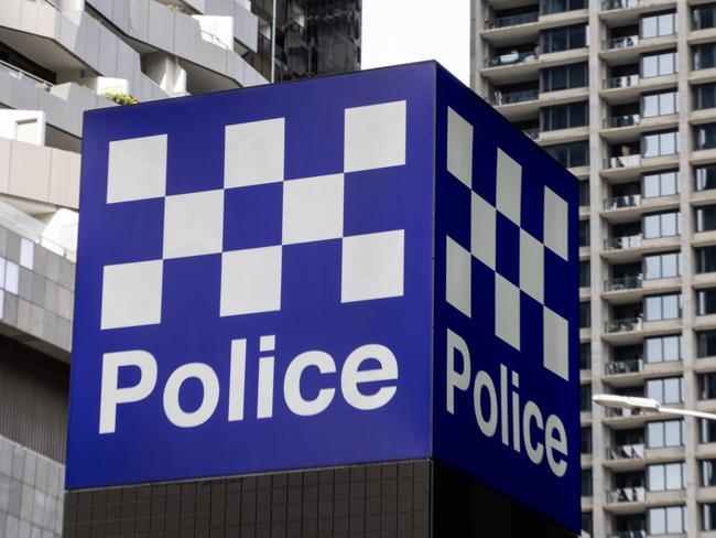 MELBOURNE, AUSTRALIA - NewsWire Photos - 22 AUGUST, 2024: A Victoria Police signage is seen on the streets of Melbourne. Picture: NewsWire / Diego Fedele