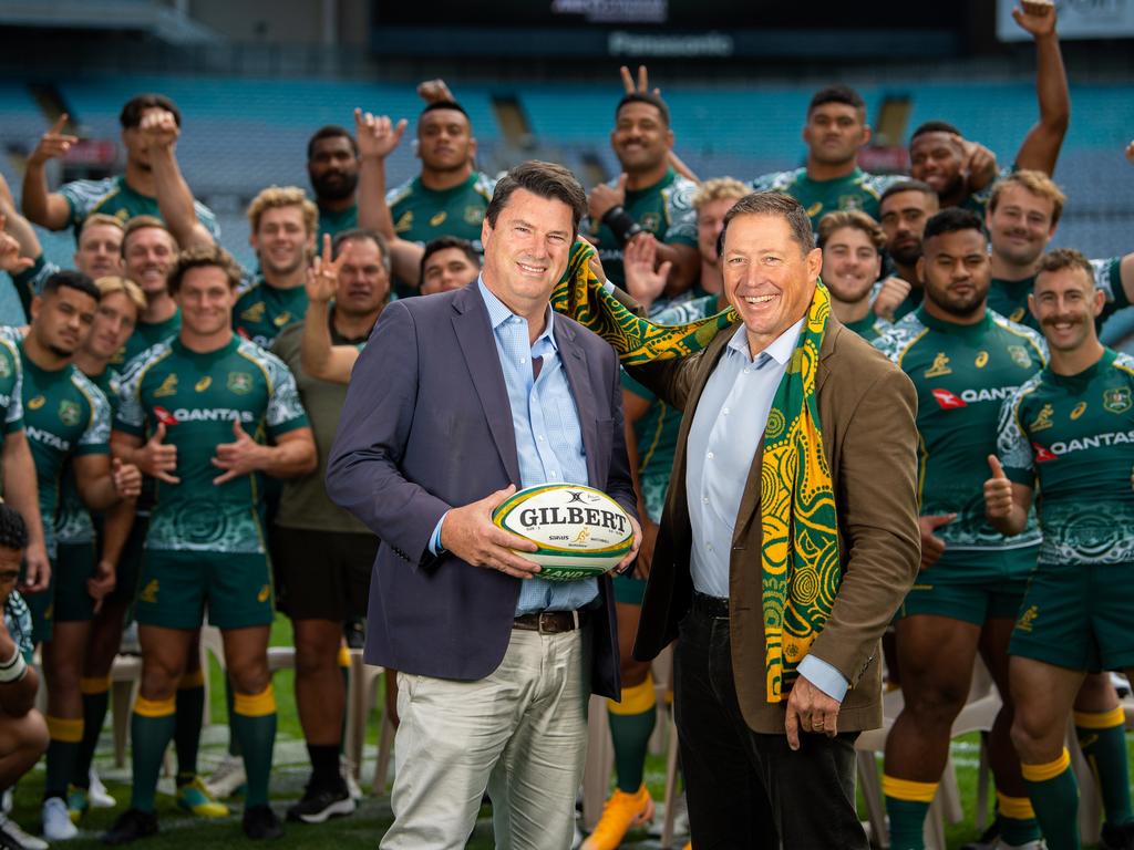 RWC 2027 bid executive director Phil Kearns (right). Picture: Stuart Walmsley/Rugby Australia