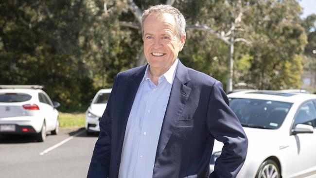 Bill Shorten arrives to visit a group home in Melbourne. Picture: AAP.