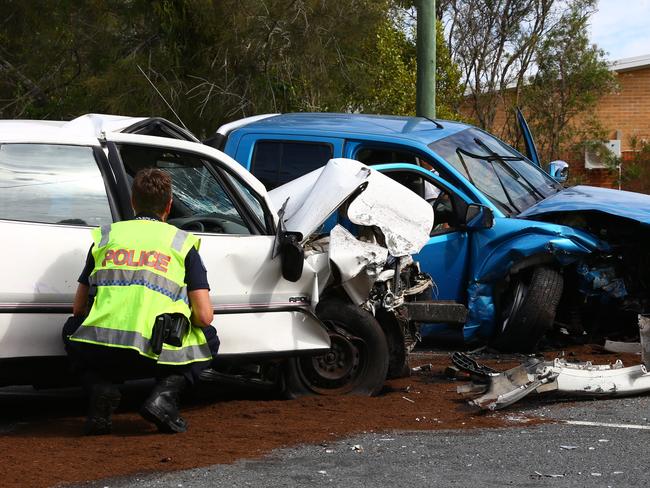 The crash scene on Galleon Way. Photo: David Clark