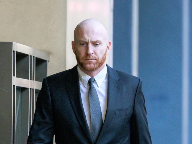 MELBOURNE, AUSTRALIA - NCA NewsWire Photos -11 OCTOBER, 2023: Former AFL player Daniel Connors arrives at Melbourne Magistrates court for a committal hearing. He is accused of being present during a violent car chase where shots were fired on Christmas eve. Picture: NCA NewsWire / David Geraghty