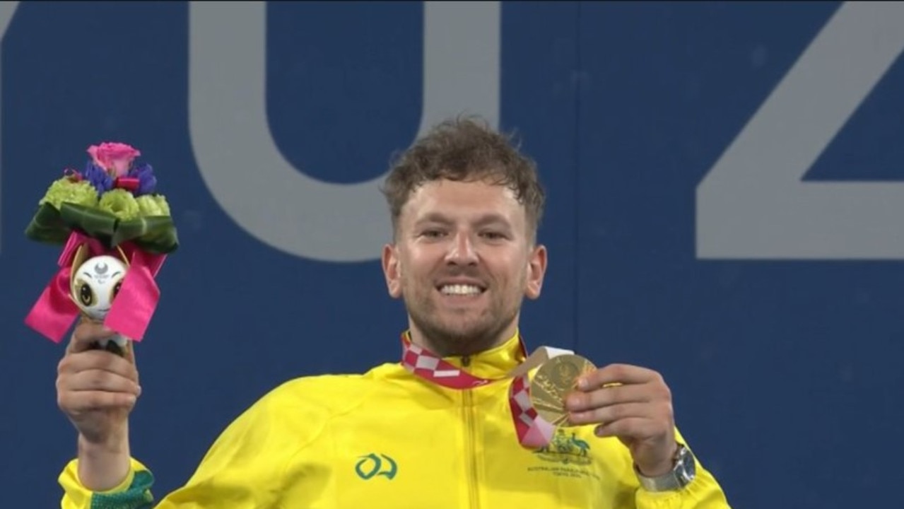 Gold for Dylan Alcott. Photo: Channel 7