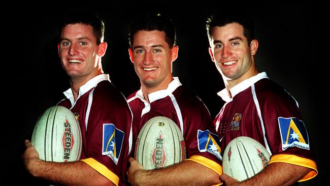 Chris, Ben and Shane Walker in their Brisbane gear in 1999.