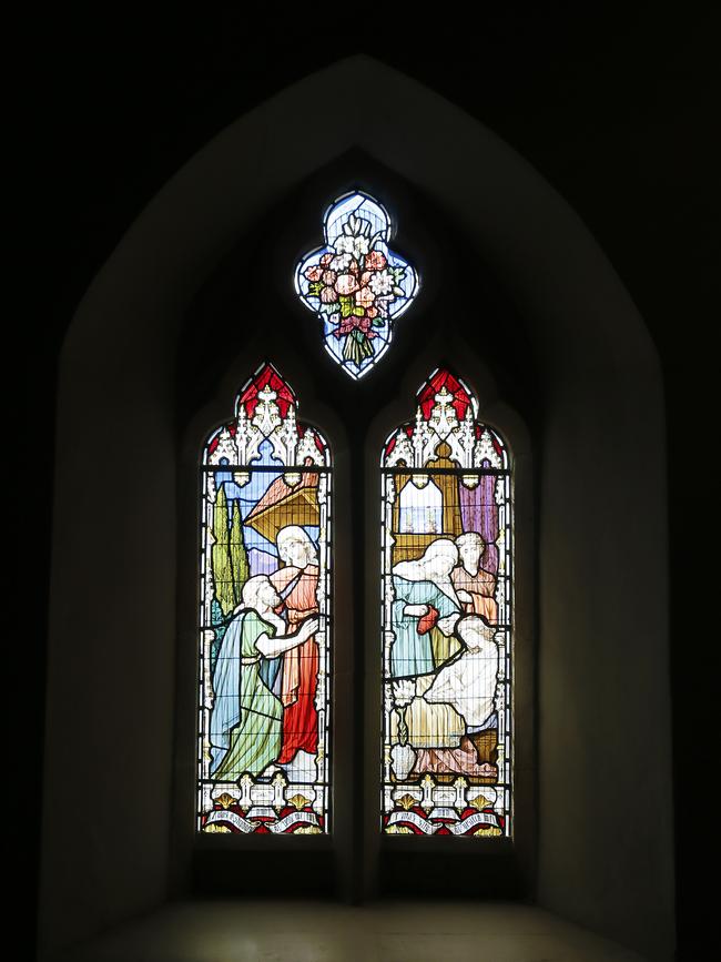 Stain glass windows inside the St John the Baptist Church. PIC: MATT THOMPSON