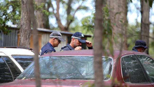 Police conduct a search of a property on Herons Creek Rd north of Kendall as the search for William Tyrrell continues. Picture: Nathan Edwards