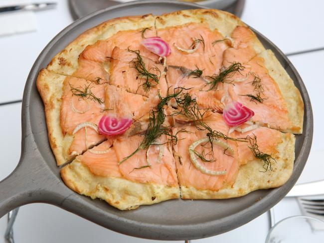 Restaurant REVIEW. Jardin St james with chief proprieter Julien Besnard. Dishes: Small charcuterie board Ocean Trout Steak Tartare Dauphinois potatos and green beans