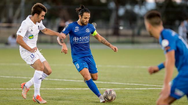 Adelaide Olympic captain Ricardo Da Silva led the club to FFA Cup SA glory this campaign. Picture: Adam Butler