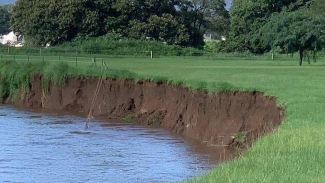 The Oxenford Pony Club upstream from the John Muntz Bridge has faced constant erosion from recent floods losing 8m of land.