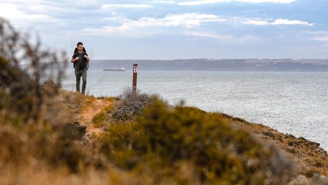 Josh West on the Heysen trail, which spans from the southern Fleurieu Peninsula to the Flinders Ranges.