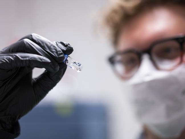 CANBERRA, AUSTRALIA - NewsWire Photos July 21, 2022: Chemical Analyst, Patrick test for substance for Fentanyl at AustraliaÃs first fixed pill-testing clinic CanTEST Health and Drug Checking Service in Canberra. Picture: NCA NewsWire / Martin Ollman