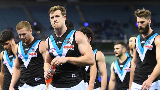 Tom Jonas will lead Port Adelaide in 2020. Picture: Quinn Rooney/Getty Images.