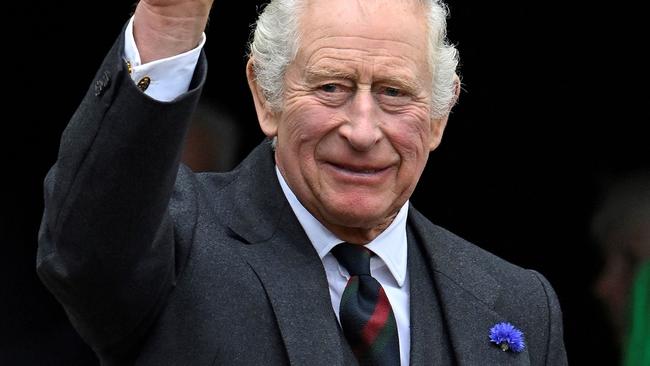 King Charles III waves to the public. Picture: Neil Hanna/AFP