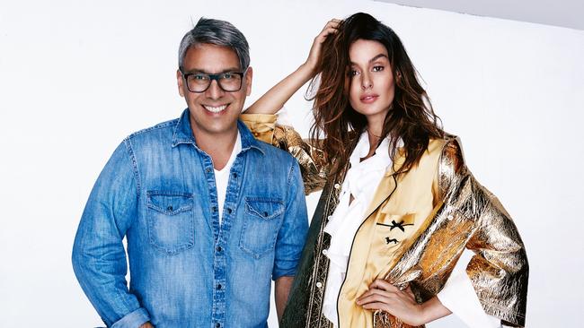 Nicole Trunfio meets Peter Alexander to celebrate 30 years in business. Picture: Troyt Coburn