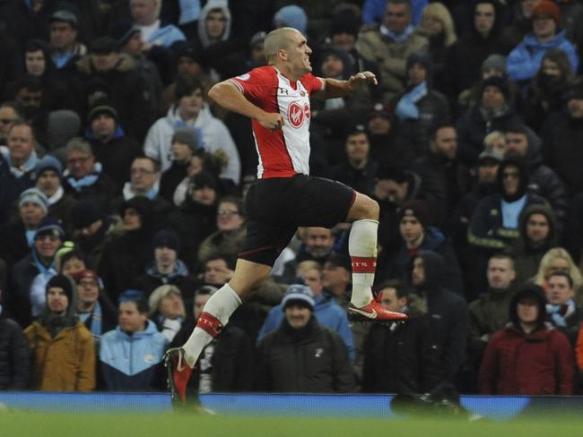 Southampton's Oriol Romeu celebrates after scoring.