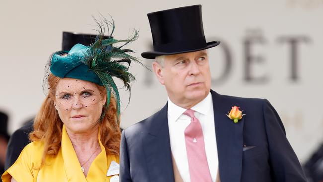 Sarah Ferguson with Prince Andrew at Ascot in 2021. Picture: Getty Images.