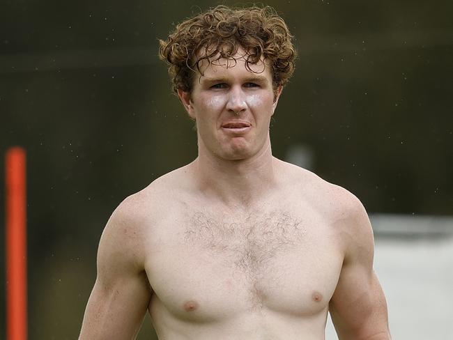 Tom Green left the game early with precaution for a calf strain during the GWS Giants match simulation training session on February 14, 2025. Photo by Phil Hillyard (Image Supplied for Editorial Use only - **NO ON SALES** - Â©Phil Hillyard )