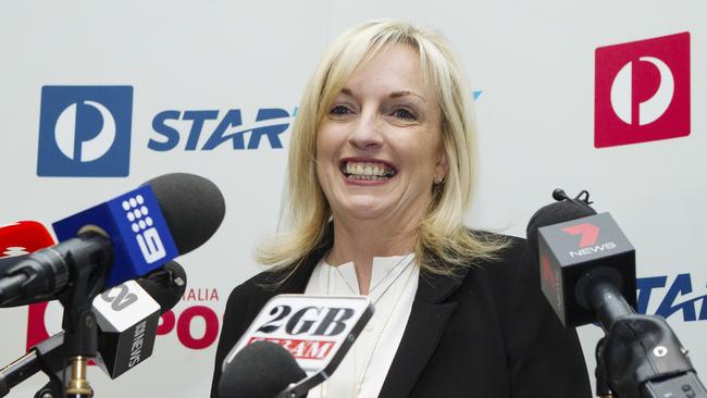 AusPost CEO Christine Holgate said despite deriving 73 per cent of revenues from things other than letters there were significant fixed costs associated with letter distribution. Picture: Hollie Adams/The Australian