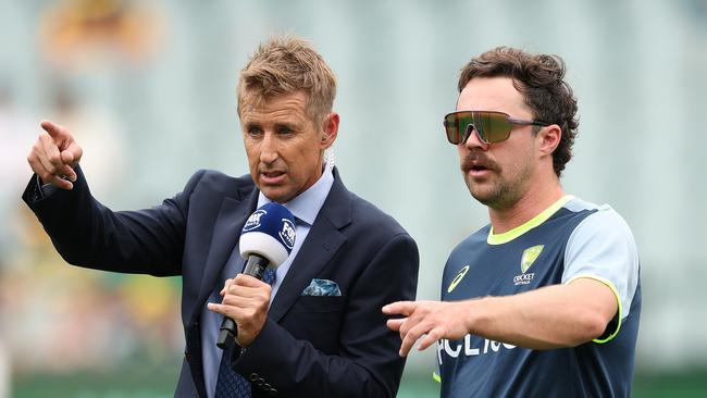 Mark Howard interviews Travis Head in Adelaide this month. Photo by Robert Cianflone/Getty Images.