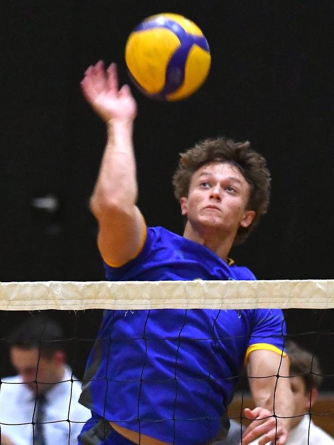 GPS First XI volleyball but no need for names. Brisbane Boys College v Churchie. Saturday February 11, 2023. Picture, John Gass