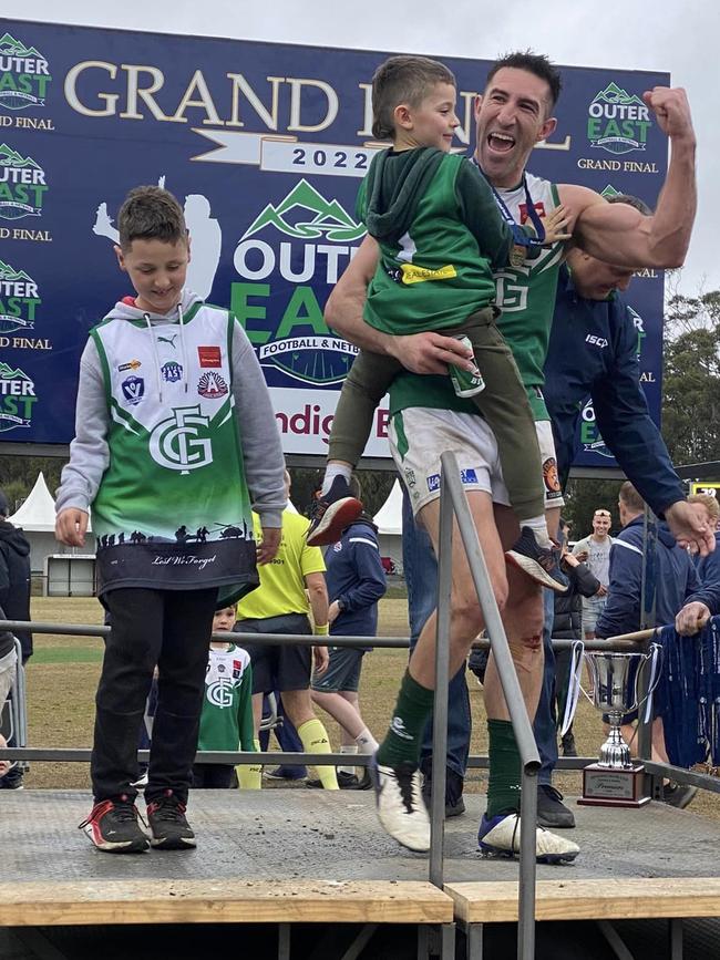 Michael Firrito after last season's grand final. Picture: Facebook